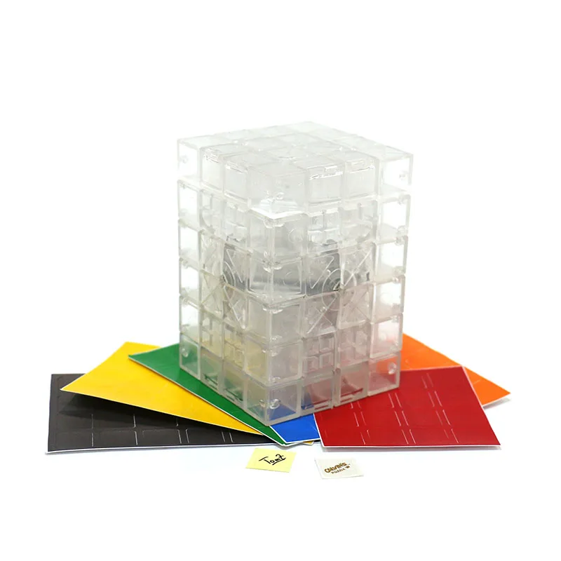 Calvin's Puzzles Limited Edition 446 Magic Cube Transparent TomZ 4x4x6 Cuboid Unequal Order Shapes  Cube Puzzle Toys for Kids