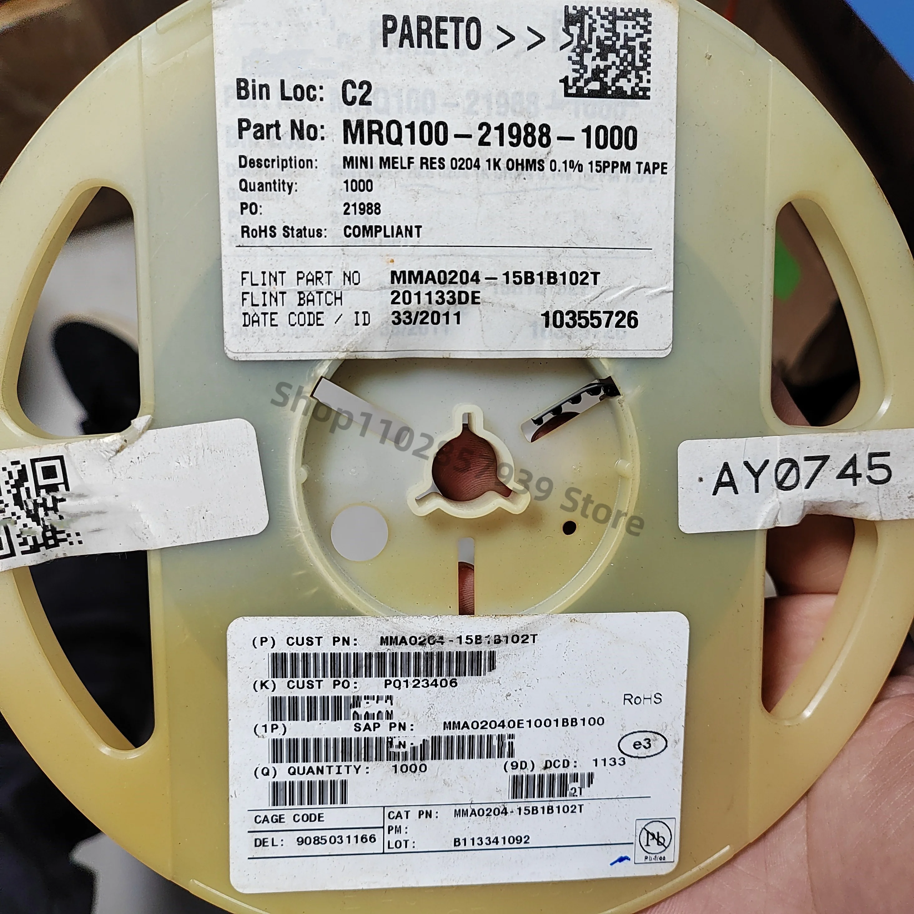 

MMA02040E1001BB100 SMD 100% новый оригинальный Бесплатная доставка 50 шт./партия
