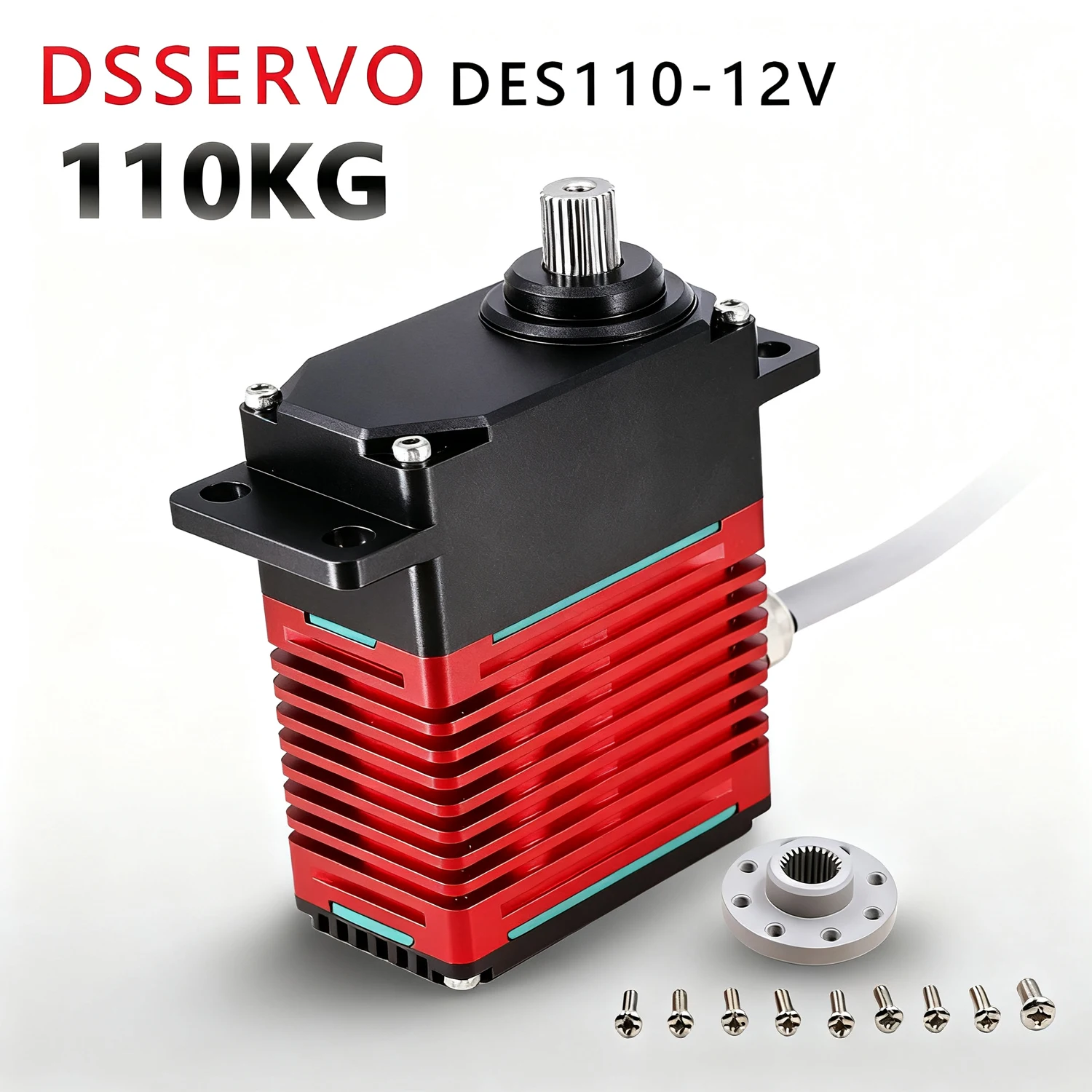 DSservo DES110 110kg 高トルク産業用ブラシレスモーターサーボ防水ハイパワー 12V/24V RC ロボットドローン DIY パーツ用