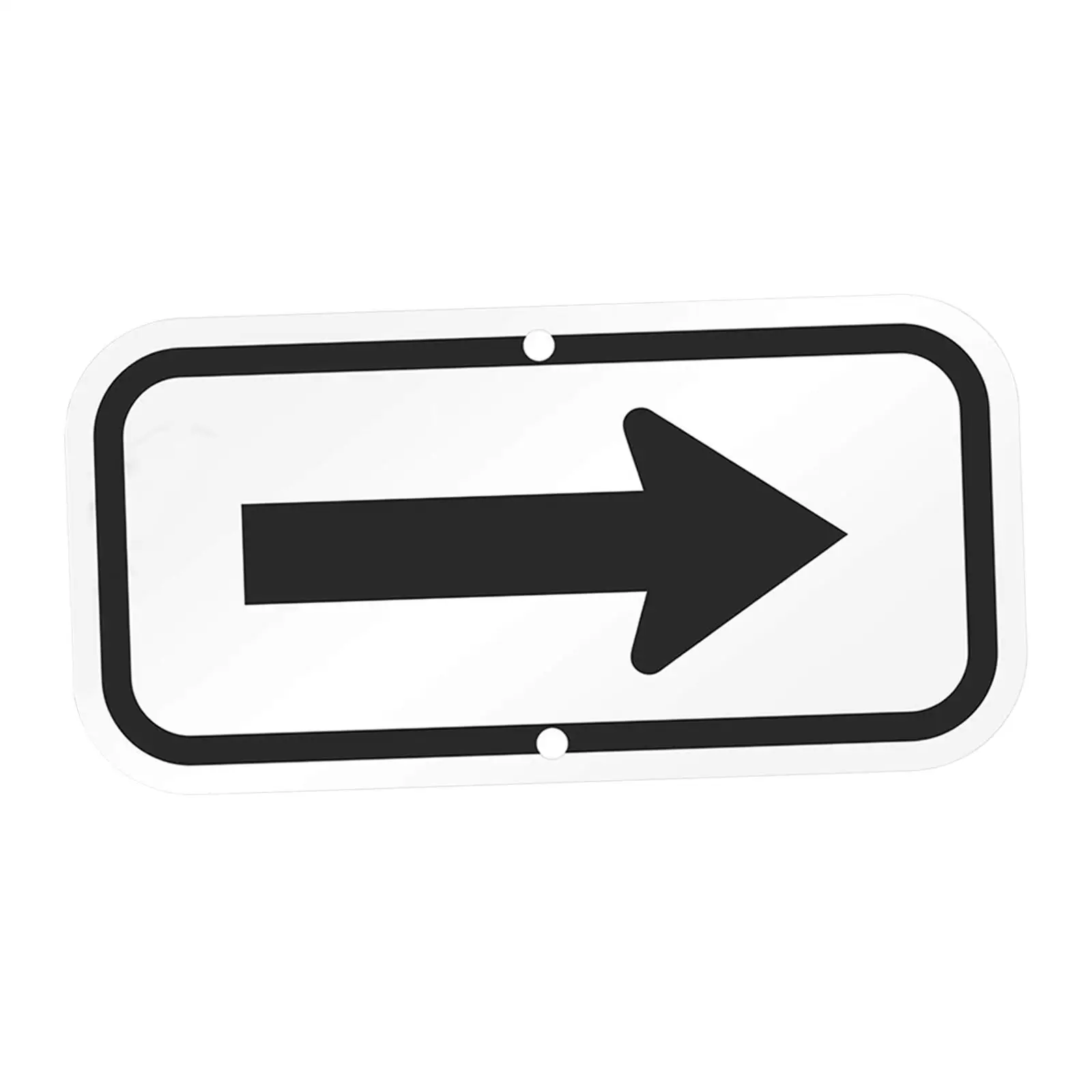 Reflective Traffic Sign Arrow for Road Direction Pre Drilled Aluminum Plate Waterproof Outdoor Safety Signage