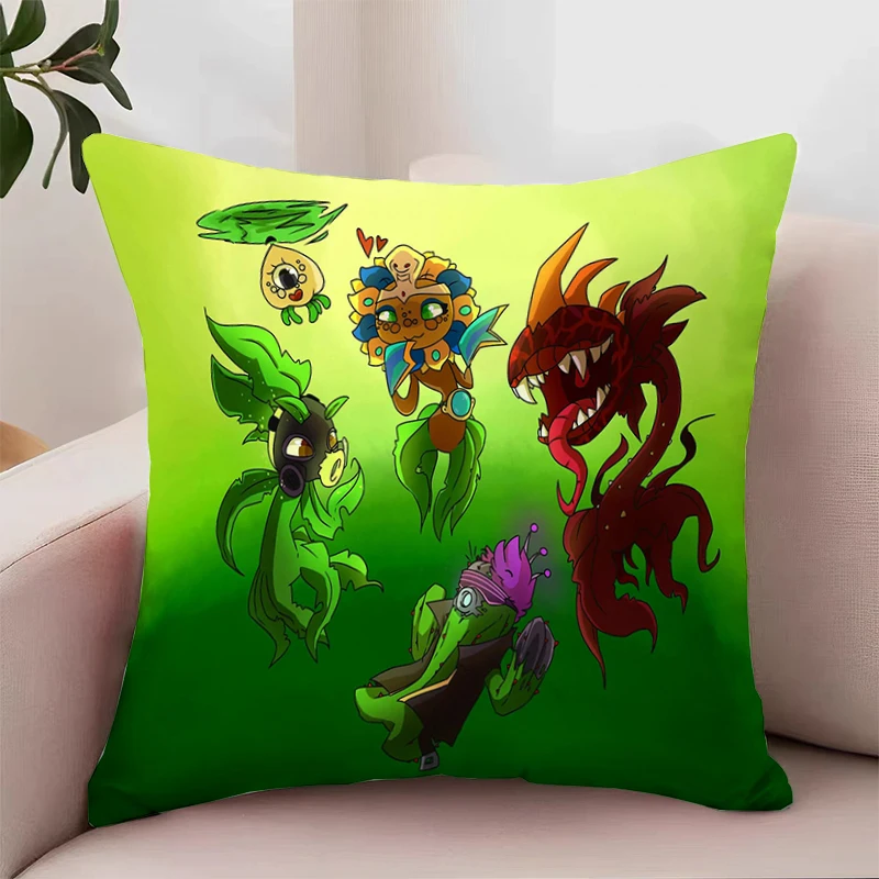 Decorative Pillowcase 40x40 P-Plants Vs. Zombies Game 45x45 Cushions Cover for Pillow Covers Decorative Luxury Home Decoration