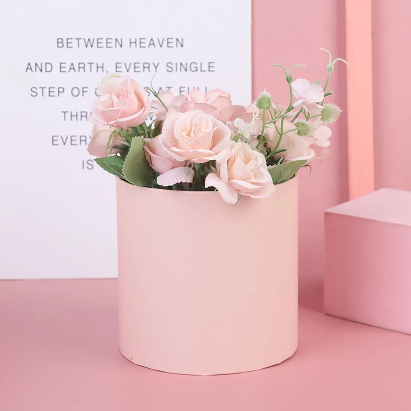 NEW* 1 PC Round Flower Paper Boxes Hold The Bucket Gift Packaging Box Party Gift Box