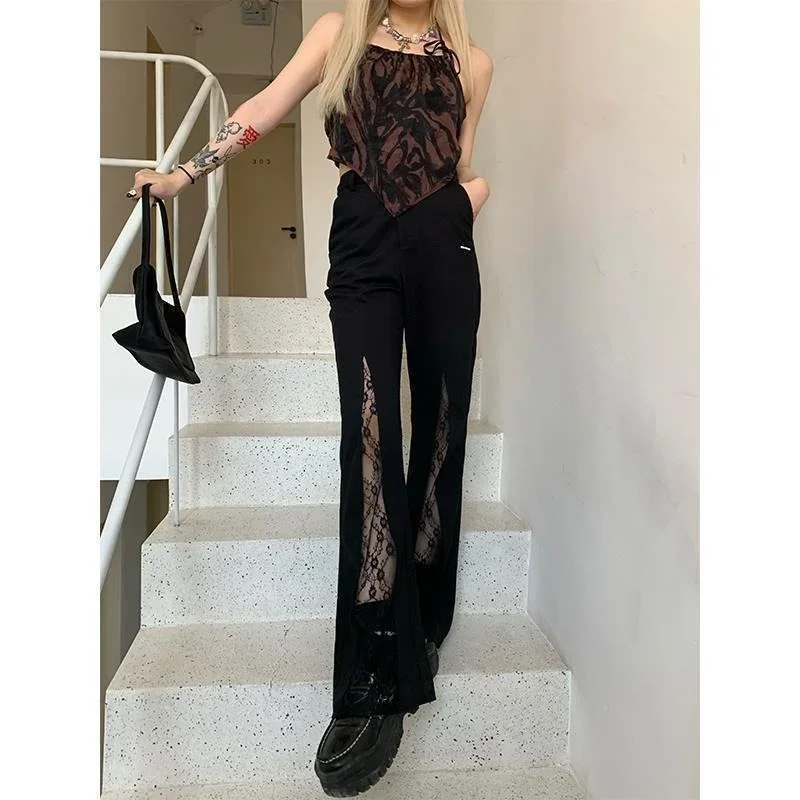 

Clothes Trousers for Women Straight Leg Female Pants Sexy High Waist Black Quality Outfits Casual Trends 2024 Aesthetic New in G