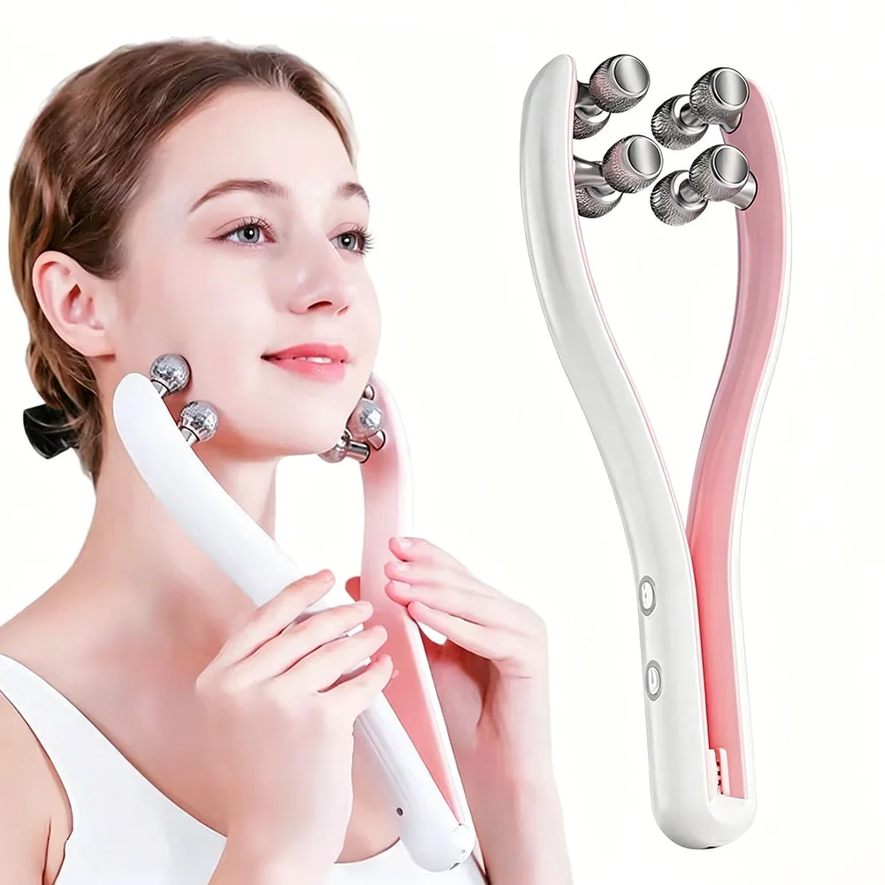 NEW Household Microcurrent Roller Face Slimming V-Face Massage Instrument for Double Chin Lift and Tightening