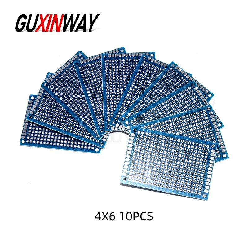 Circuiti a doppia faccia Kit elettronico fai-da-te 3x7 cm 4x6 cm 5x7 cm 7x9 cm Schede prototipo Circuito blu Perfboard