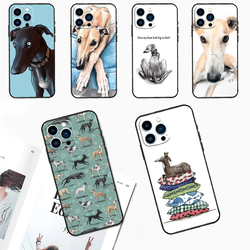 Galgo Greyhound Dog Case For iPhone 14 13 12 11 15 16 Pro Max Plus XS Max X XR 7 8 Plus 13 12 Mini Phone Cover