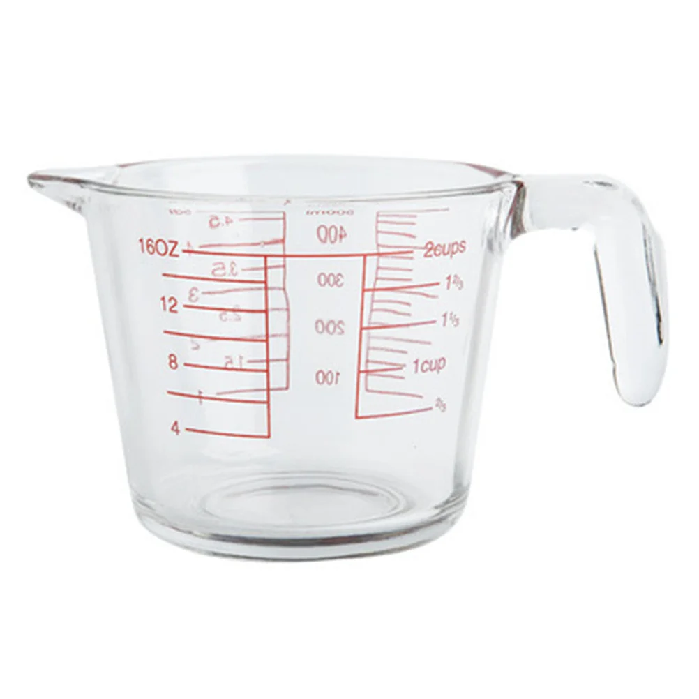 

Thickened Glass Measuring Cup Heat Resistant Household Kitchen Baking Milk Coffee Cup Large Capacity Scale Baking Accessory