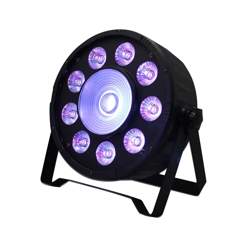 Imagem -03 - Flat Par Efeito Luz Led Controle Dmx512 Luz de Disco de Palco Festa de Casamento dj Par Uplights Show de Clube 2in 9x10w 1x30w