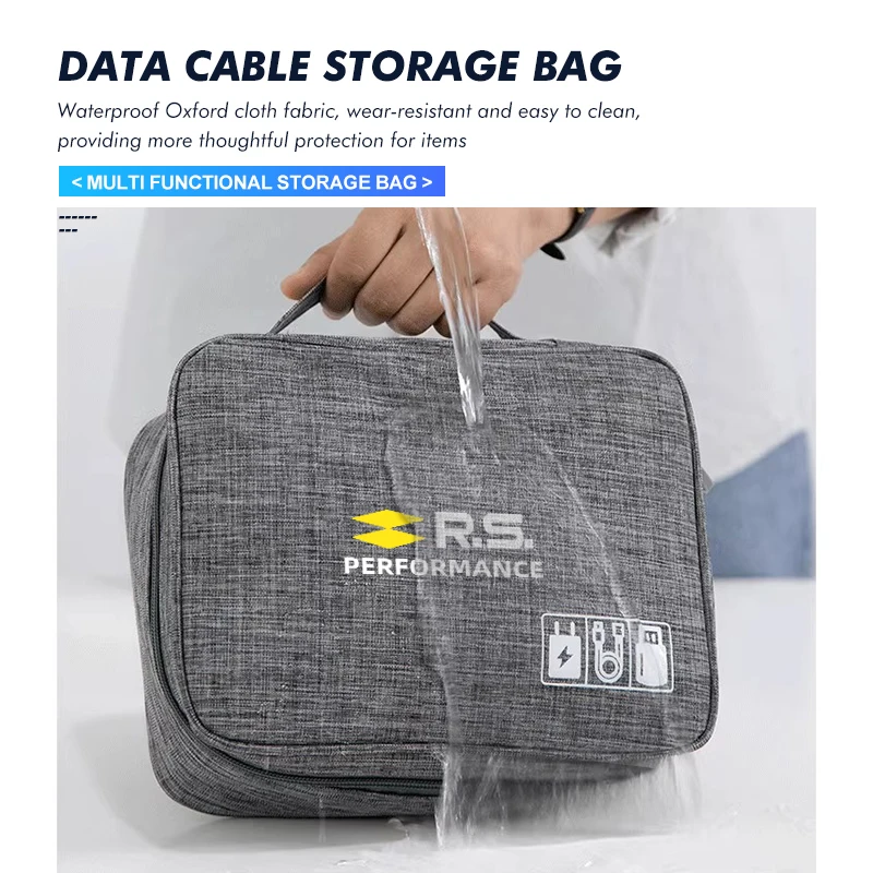 Car Data Line Storage Bag Anti-moisture Grid Multi-functional For Renaul RS Sport Megane 3 4 2 Clio 5 Line Sandero Scenic Logan