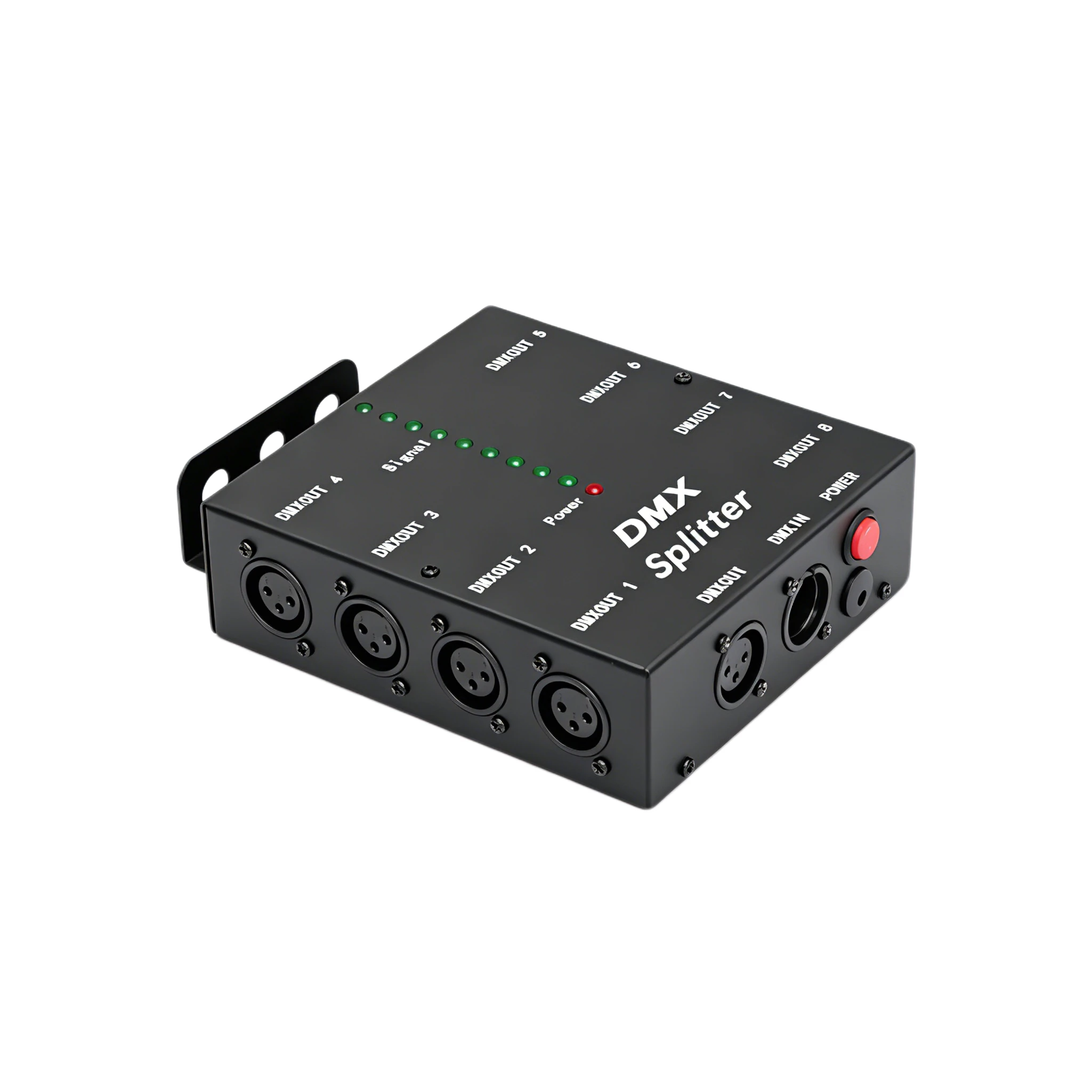 8 Way DMX Splitter Ports Channels Amplifier for DJ Disco Wedding Stage Lighting Effect Distribution 3Pin Optical For DMX Signal
