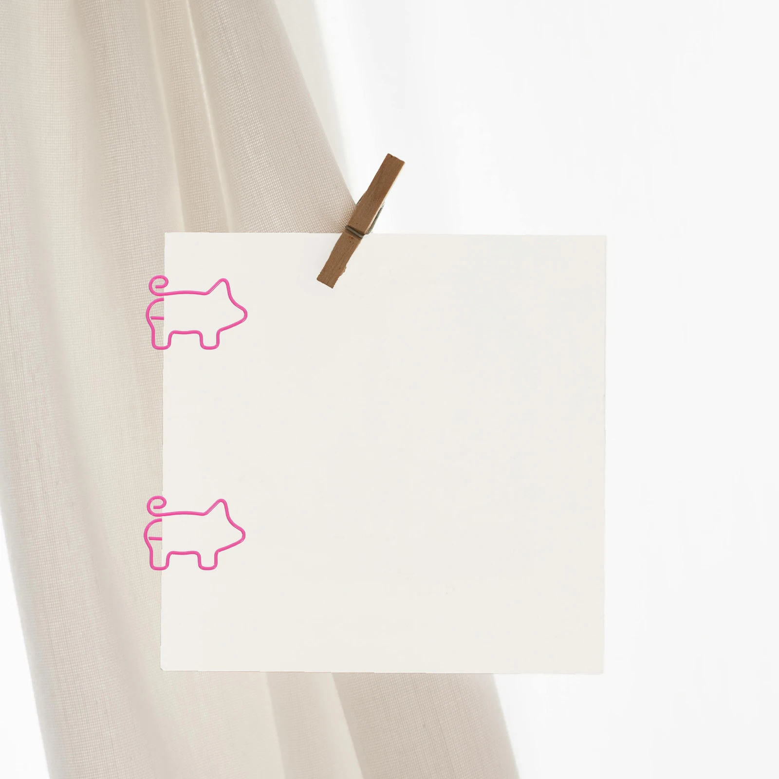 

100 Pcs Stationery Cute Holder Paper Clip Piggy Desk Accessories Pigs Clips Child