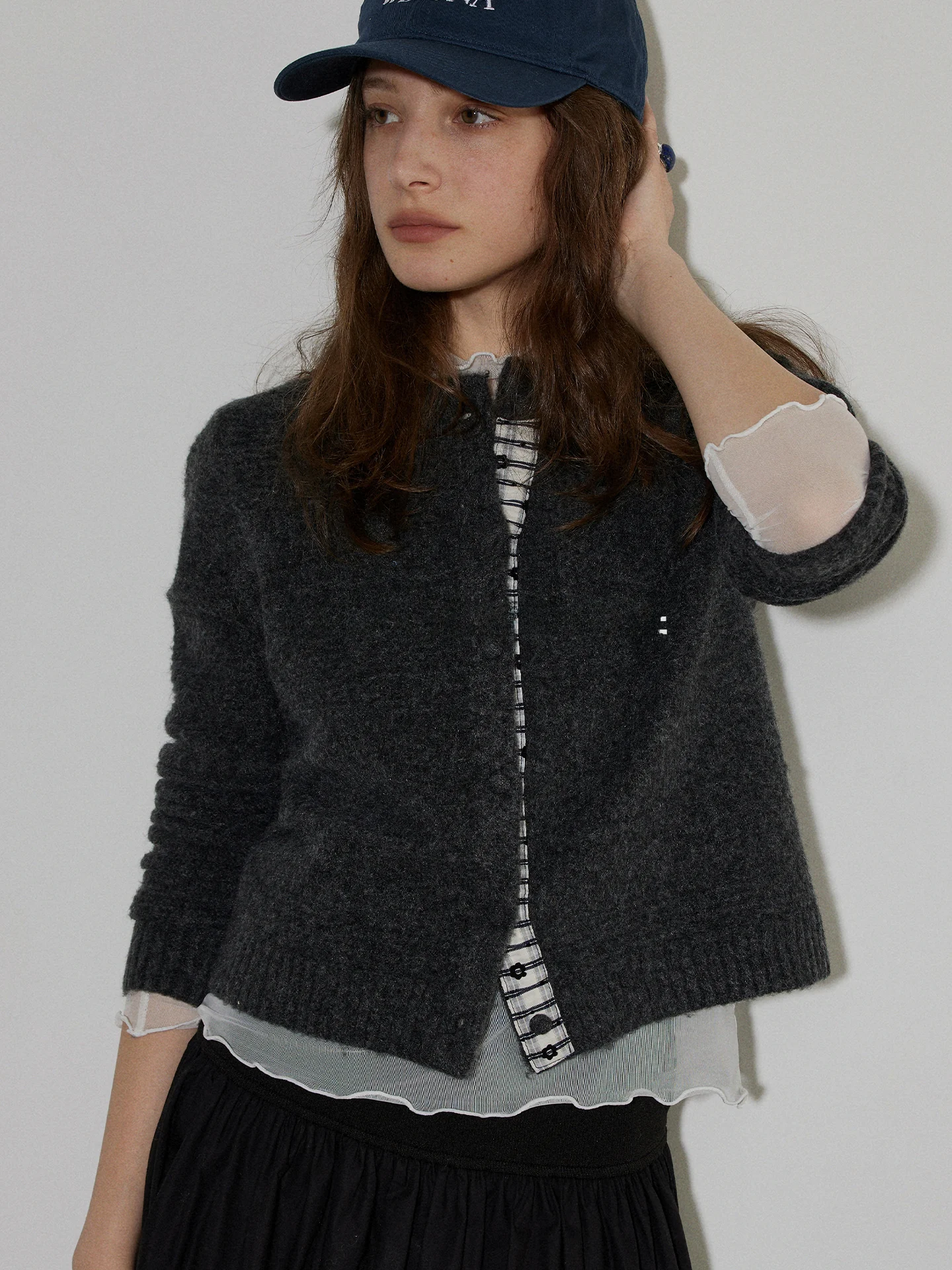 

Lofi Choose Women's Knitted Open Cardigan Soft Cozy Versatile Casual Sle Autumn New Arrival Loose Fit High End Feeling