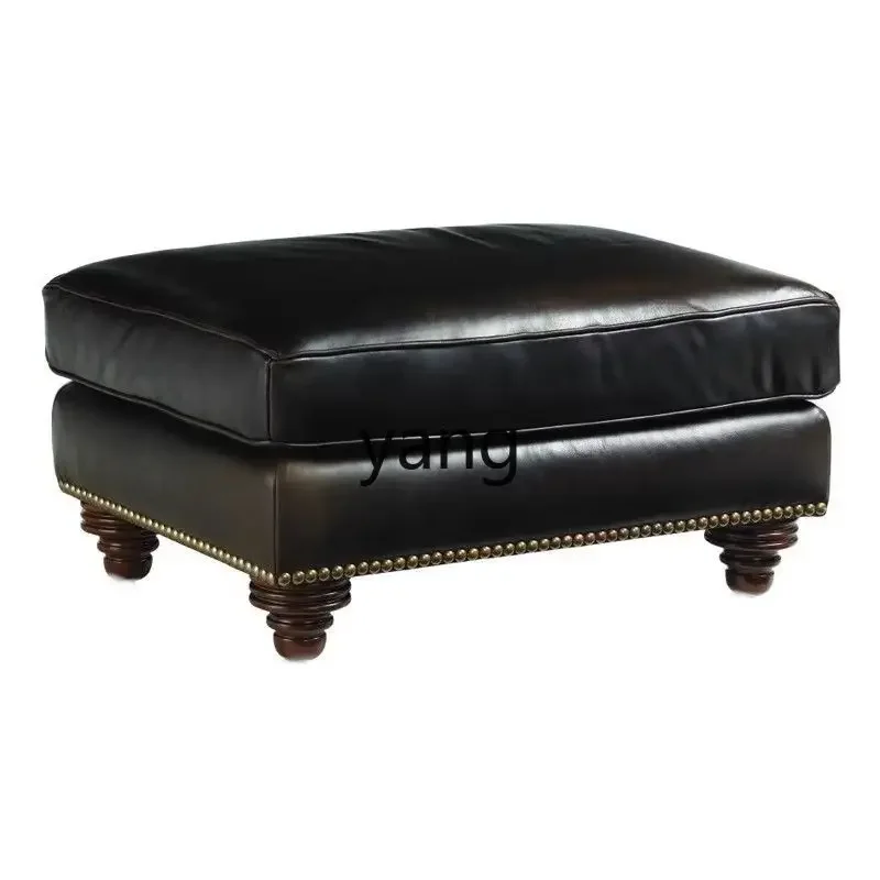 

Lhh leather shoe changing stool, simple end of bed, living room pedal stool, cloakroom stool