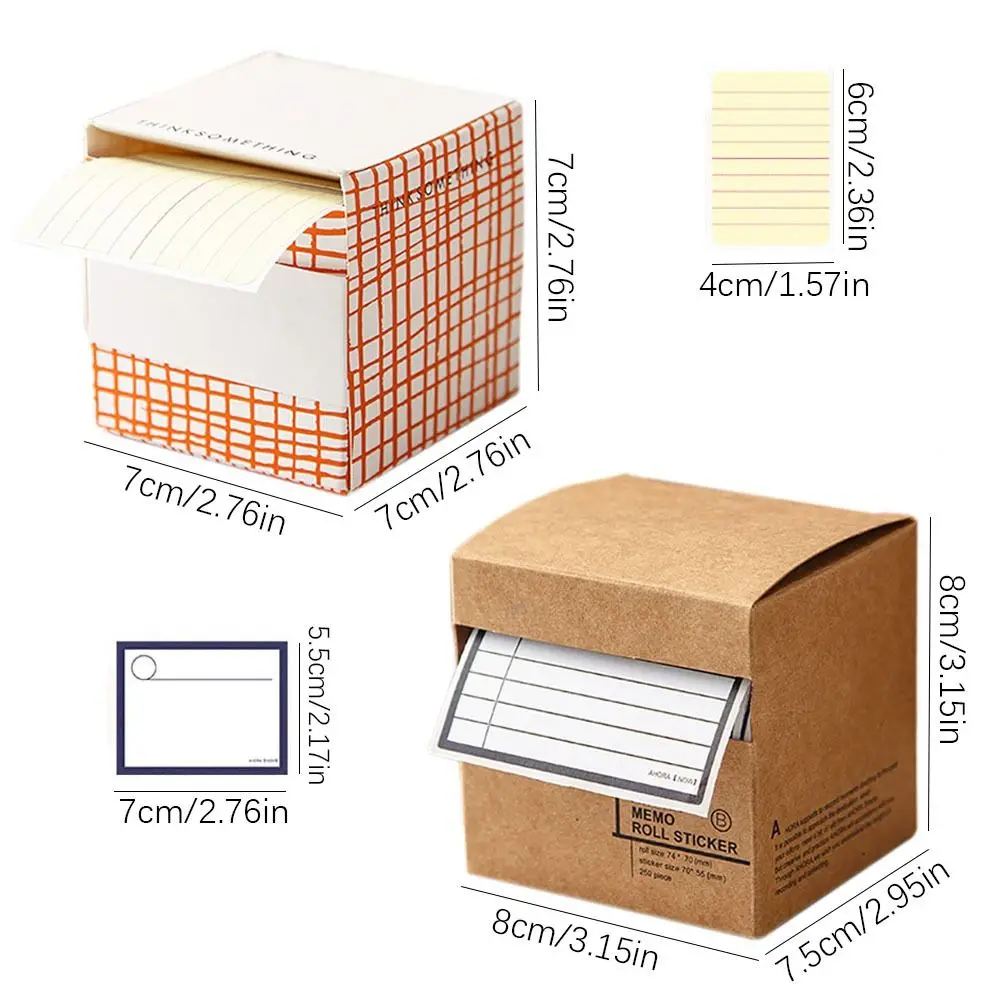 Multifuncional Sticky Note Stickers Set, Pull Out Design, Etiquetas DIY adesivas completas, Papelaria Scrapbook Sticker, 100 Pcs, 250Pcs