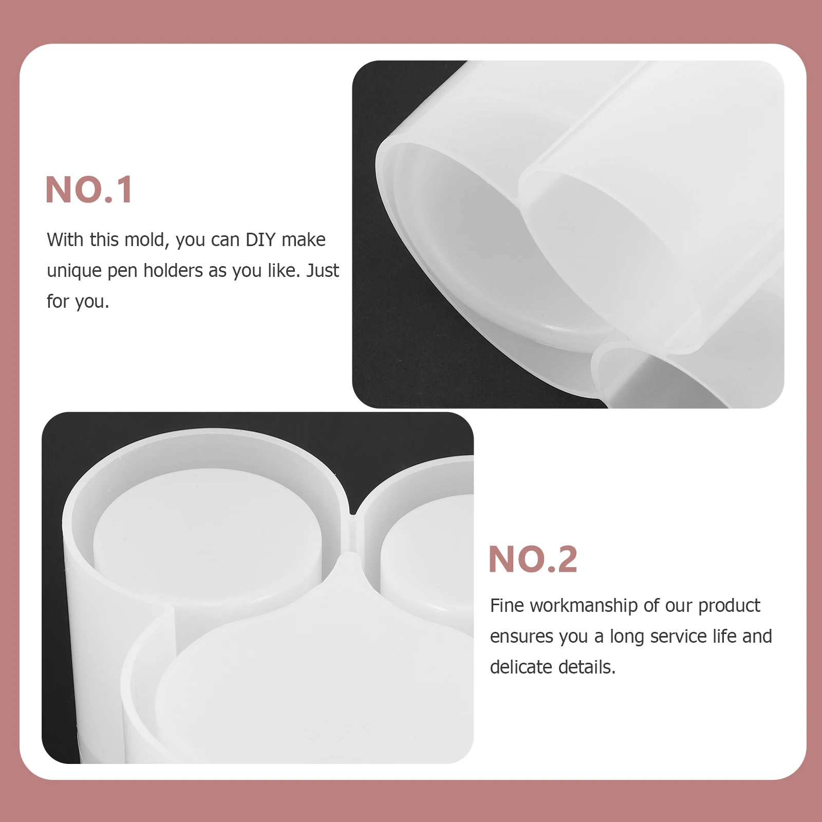 

Pen Holder Silicone Mold DIY Container Casting Easy Demoulding Long Service Life Pen Pencil Brush Pot Making Jewelry Accessories