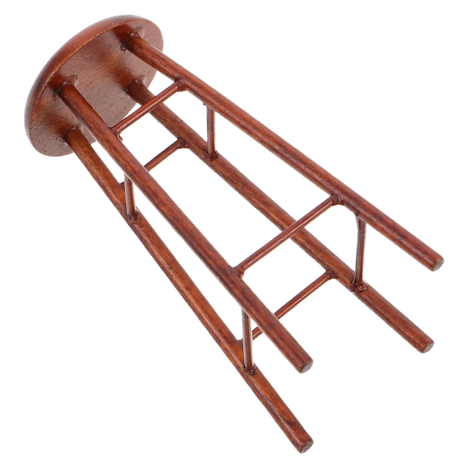 

Mini Wood Bar Stool Realistic Rustic Stool High Chair Suitable for Dollhouse Kitchen Living Room Miniature Furniture Decoration