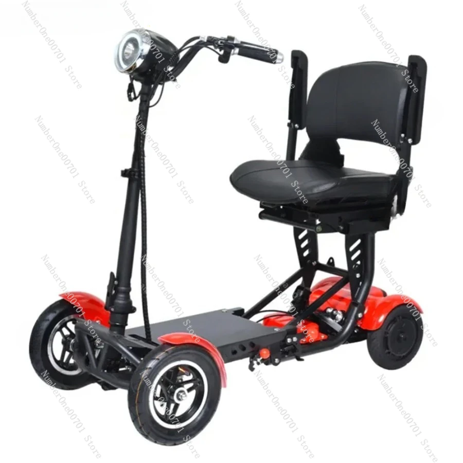 

Motor Foldable Mobility Scooters 4 Wheels with Large Armrest Max Speed18 10-Inch Electric Scooter Elderly 36V250W Dual