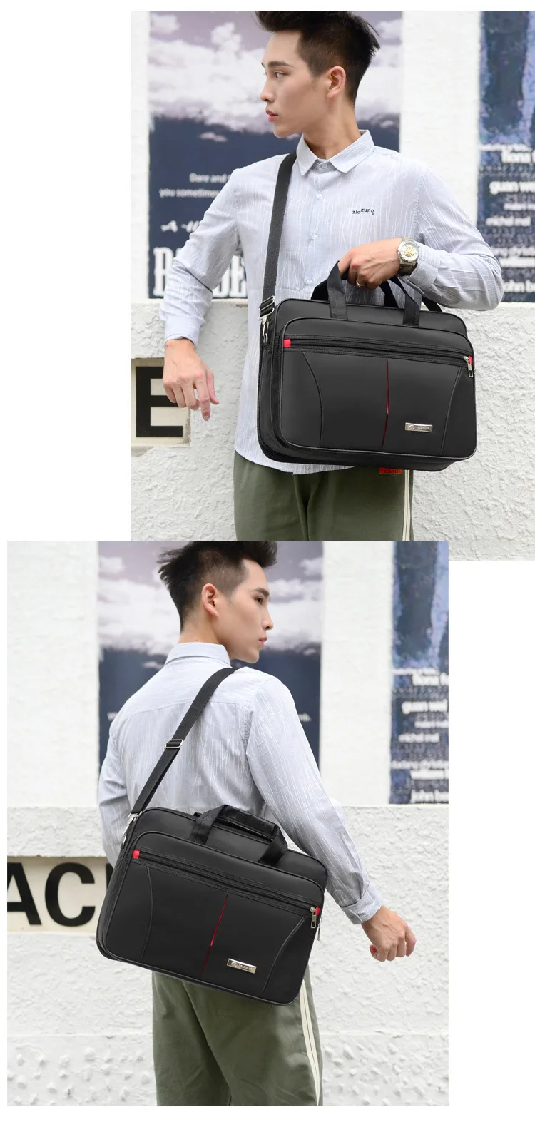 High-capacity Briefcase Business Document Information Storage Bags Weekend Travel Laptop Protection Organize Handbag Accessories