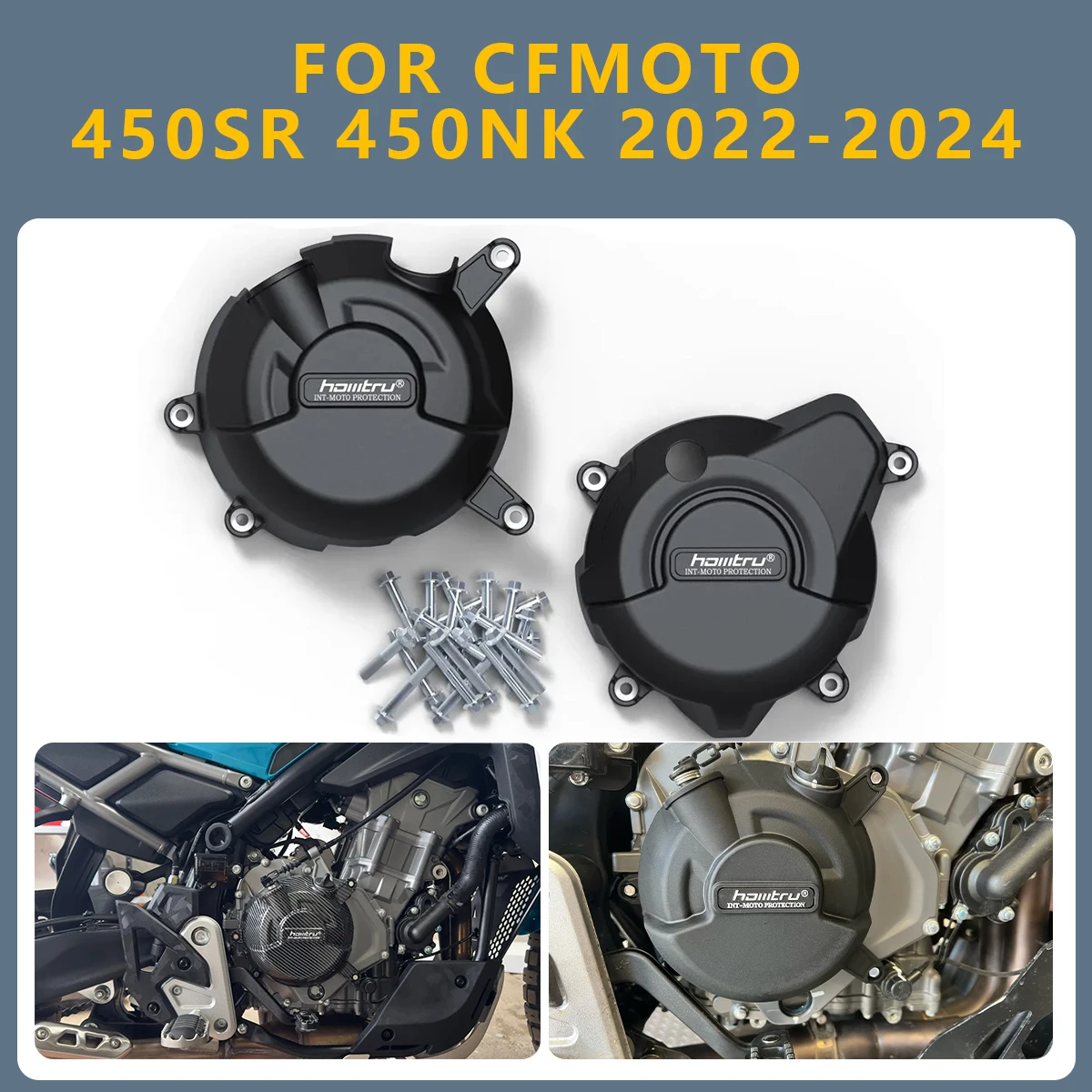 

Motorcycle Engine Cover Clutch Cover Protection Set Accessories FOR CFMOTO 450SR 450NK 2022 2023 2024 CF MOTO SR 450 NK