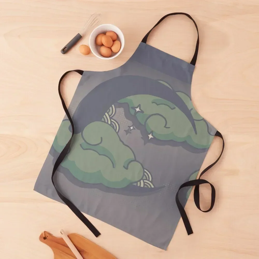 

cloudy night sky Apron Woman Work Kitchen Man Apron
