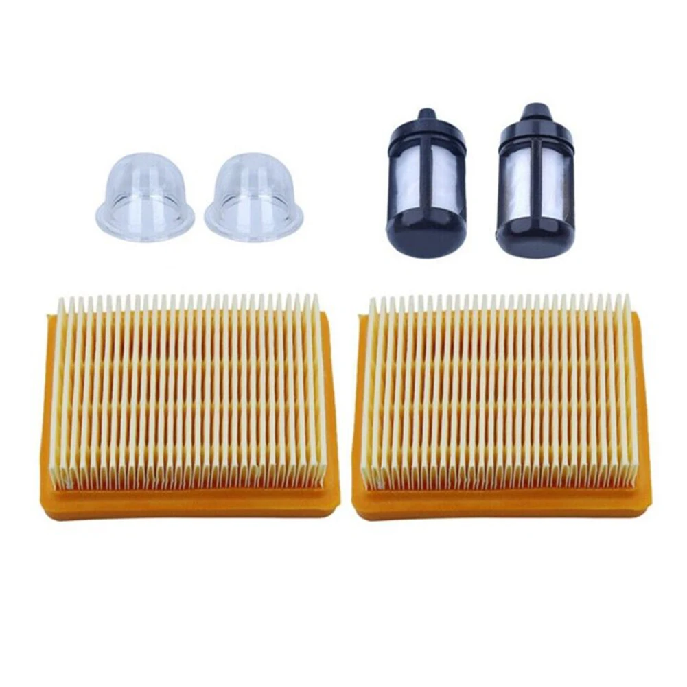 6 Piece Air Filter Kit for FS91 FS91R KM91R FS89 FS131 FC96 Essential String Trimmer Accessories Includes Air and Fuel Filters