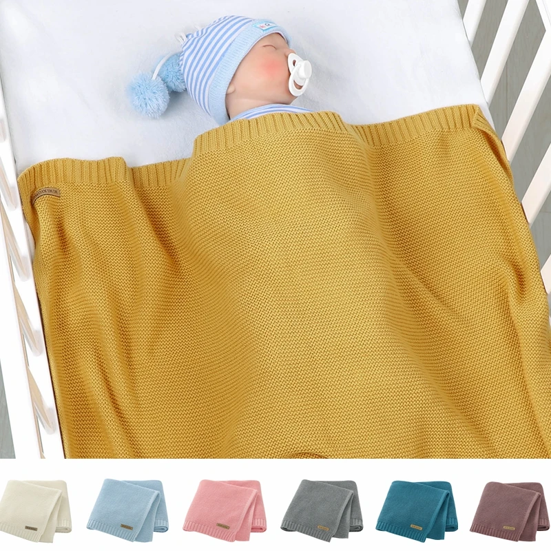 Toddler Kids Blanket Casual Baby Blankets Soft Knitted Newborn Swaddle Wrap Toddler Sofa Crib Quilt Baby Stroller Blanket