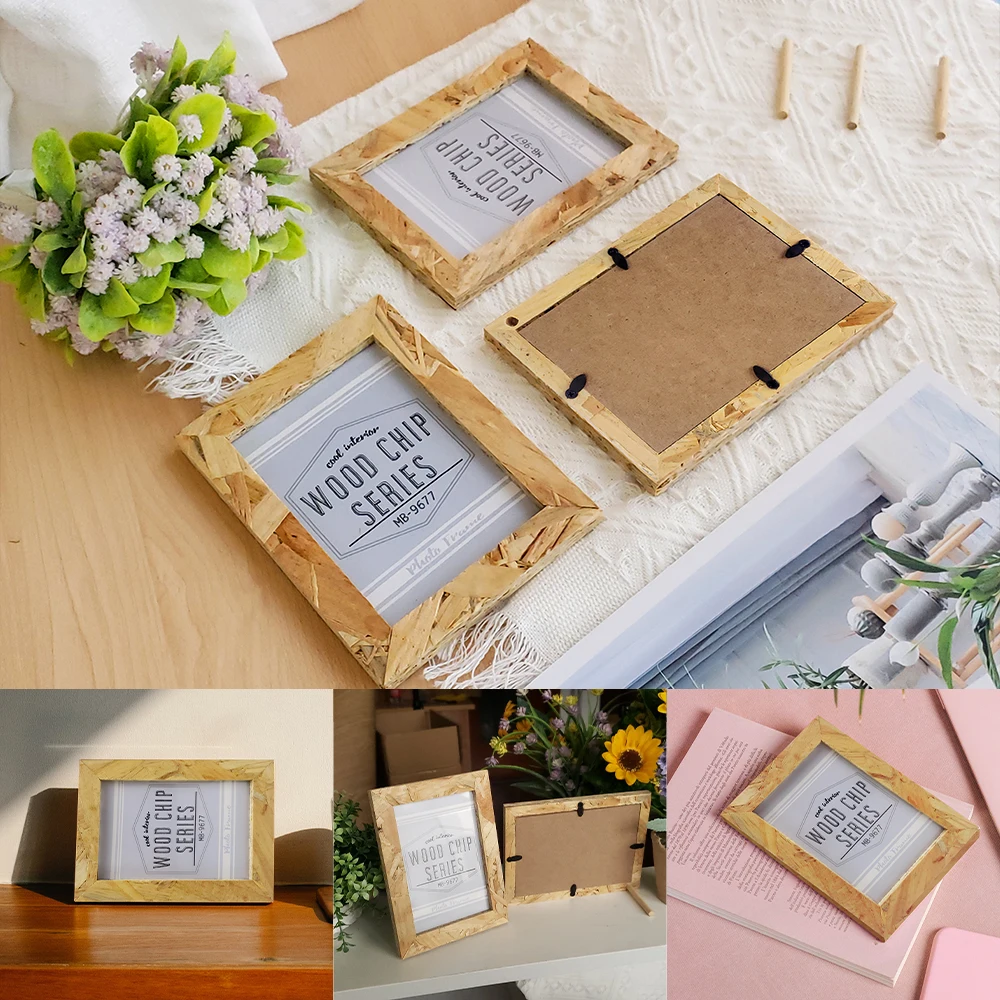 Vintage Wooden Photo Frames Home Decoration Picture Frame Wedding Couple Rectangle Mini Frames Desktop Decor Creative Gift