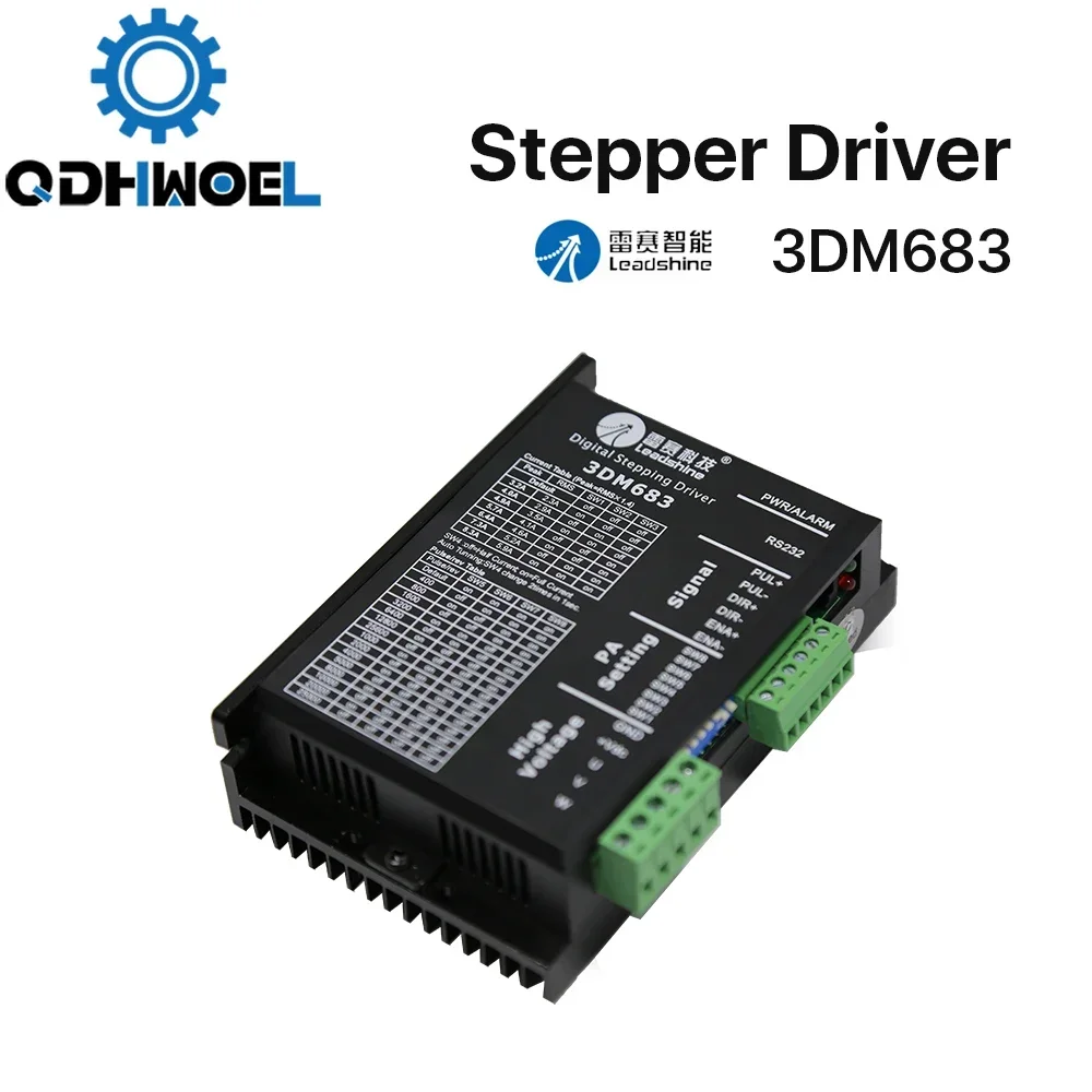 

QDHWOEL Leadshine 3 Phase 3DM683 Stepper Motor Driver 20-60VDC 0.5-8.3A