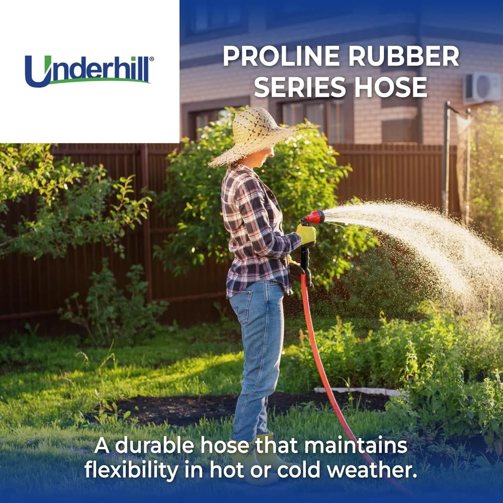 프롤린 고무 시리즈 고강도 정원 호스 (온수/냉수 겸용), 경량, 500 PSI BP, 150 PSI WP, H75-100PRO-R