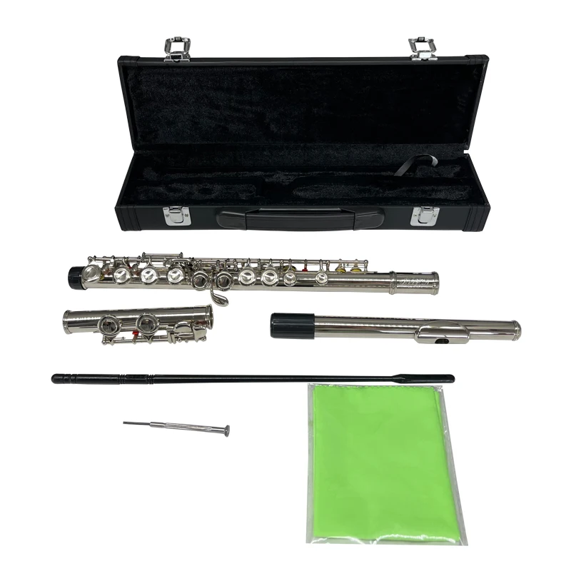 

Aiersi C Flutes Closed Or Open Hole 16 Keys Flute for Beginner Kids Student Flute Instrument With Case, Tuning Rod and Cloth