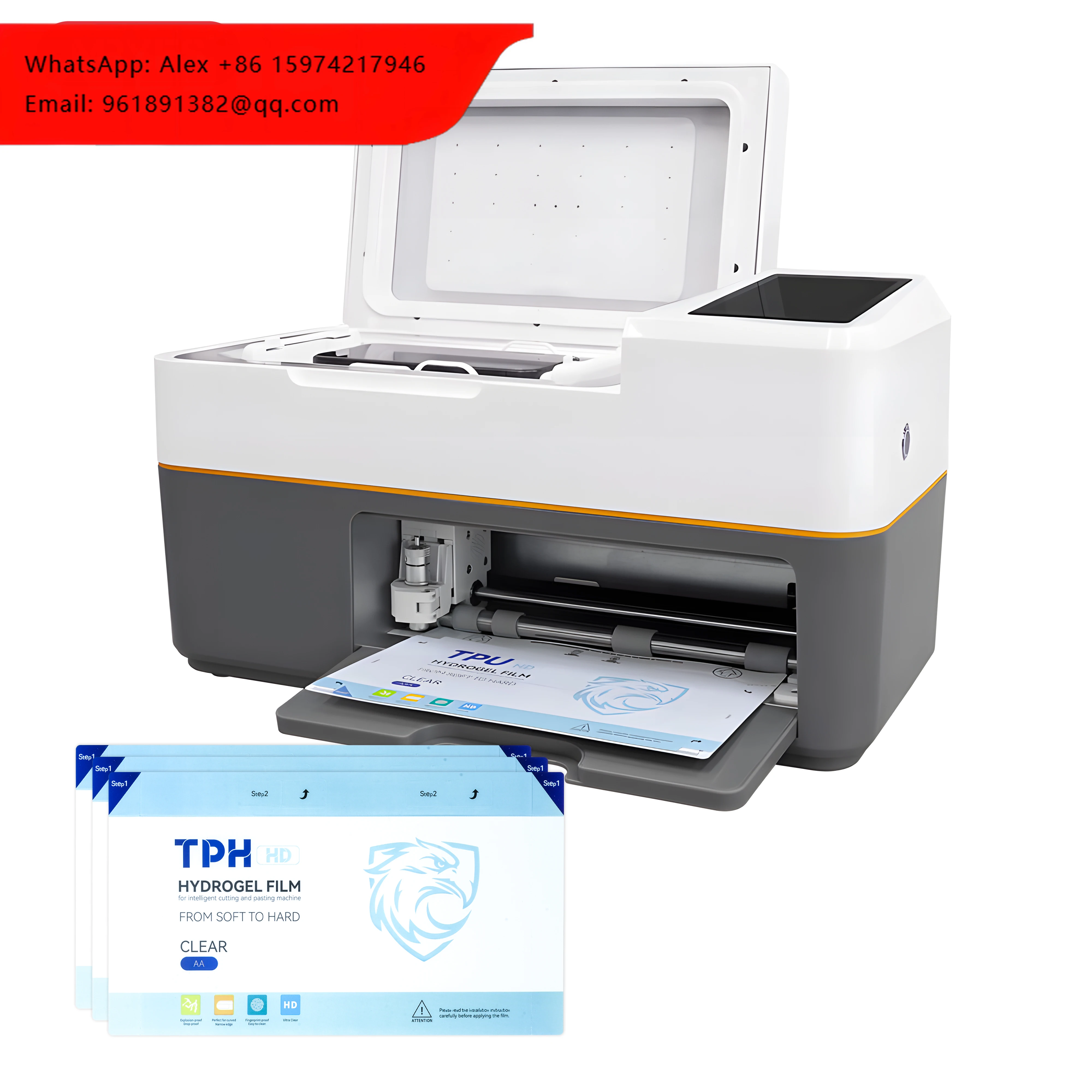 

Fully Automatic Integrated 2-in-1Soft Hydrogel Film Mobile Phone Screen Protector Cutting Machine For IPhone Samsung Xiaomi