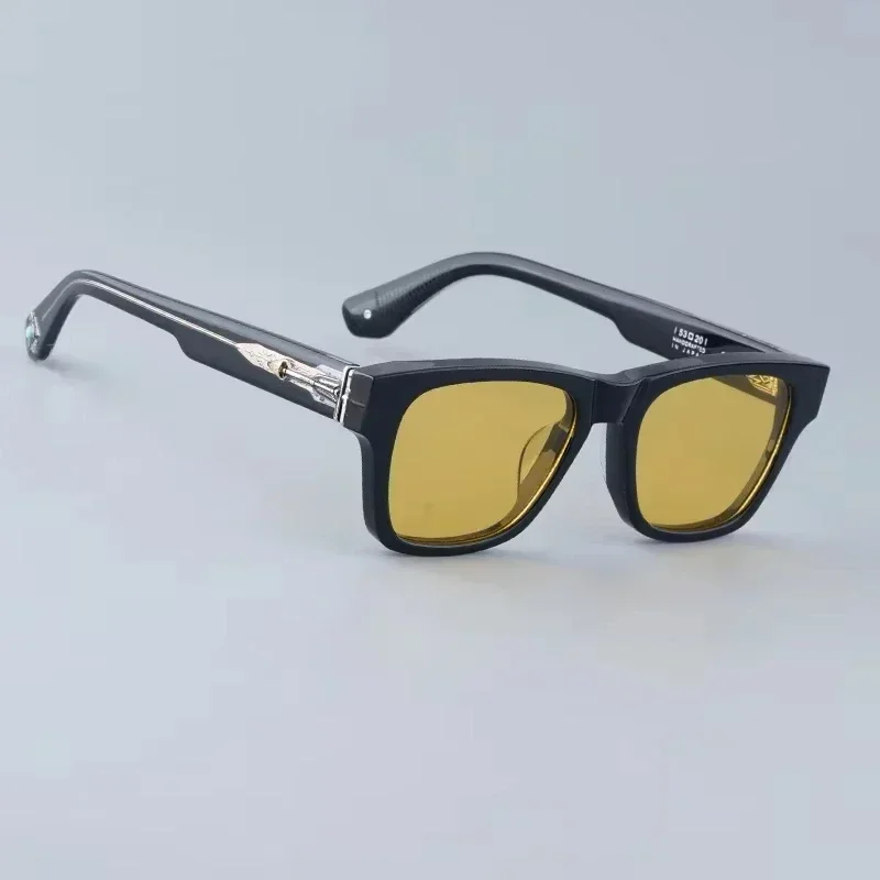 JMM Dayton Thick Heavy Acetate Designer Brand Square Sunglasses Uv400 Men