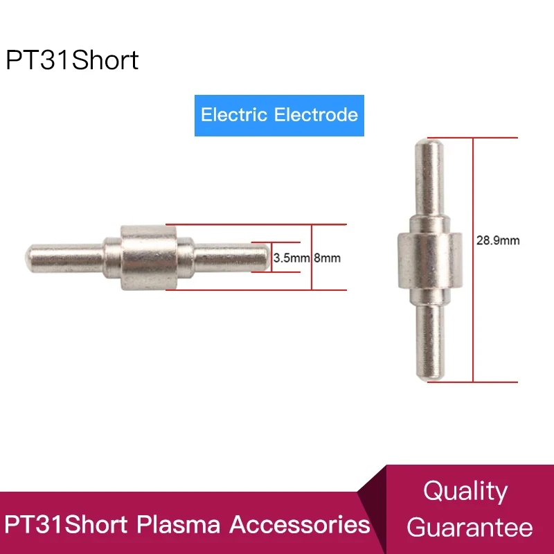 Long Short PT-31 Cutting Torch Short Ni Hafnium Wire or Cooper Tips and Electrodes for 40A 50A Inverter Air Plasma Cutter