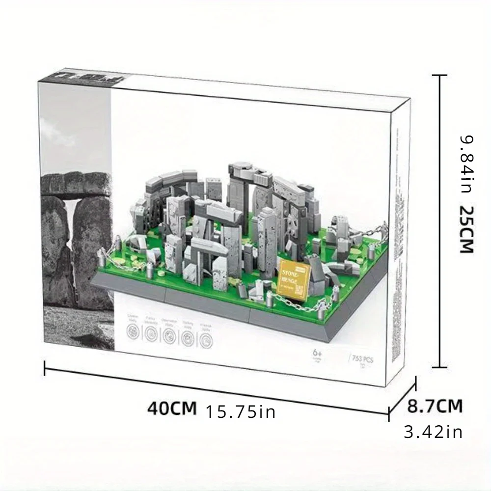 Décennie s de construction de renommée mondiale, instructions en papier, jouets de décoration de bureau, grand cadeau de Noël, cadeau du Nouvel An, 753 pièces