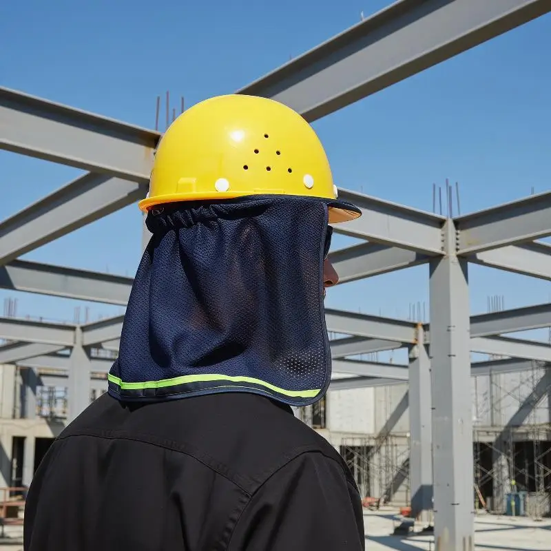 Safety Helmet Sunshade Hat Anti-UV Breathable Wide Brimmed Cap for Construction Site Logging Workers view 2