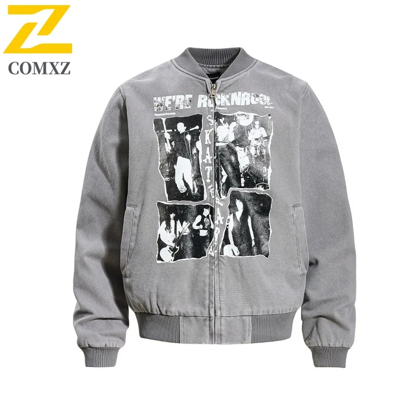 

COMXZ Мужская хлопковая куртка Chaqueta, свободная ветрозащитная ветровка для рыбалки, тяжелая дорожная велосипедная ветровка, повседневное пальто для прогулок, высококачественное пальто