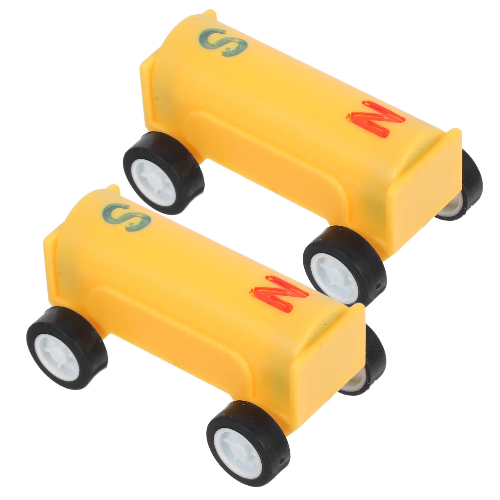 1Set Magnetic Car Science Kit for Kids Four-Wheel Experiment Vehicle Playtime Learning Tool Cognitive Development Fun