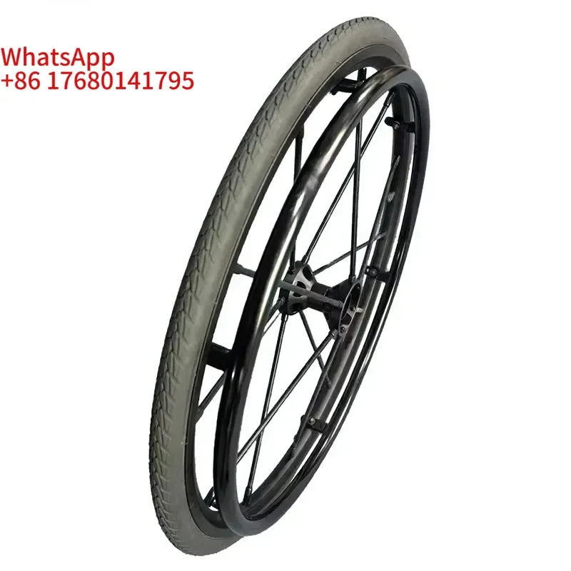 A Pair Aluminum Alloy Rear Wheel Assembly 24x1 Double Rim, Inflatable Anti-puncture Tires, Quick Release, Suitable For Sports