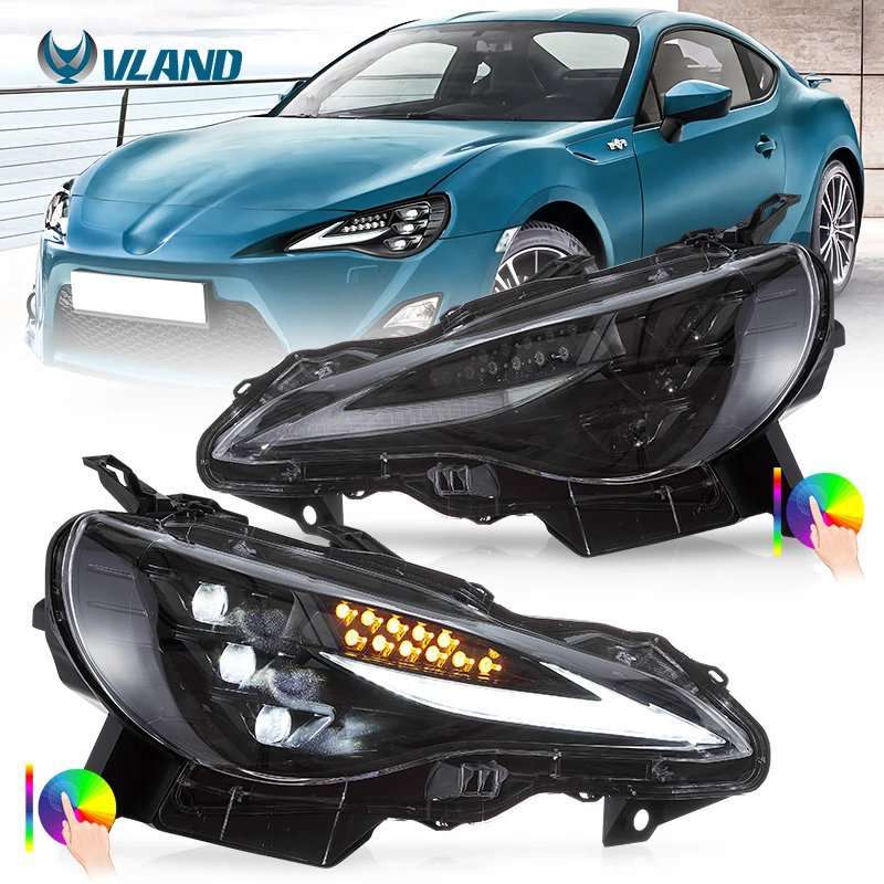 

NORSEN светодиодные фары подходят для 2012-2016 Scion FR-S для фар Subaru BRZ RGB 2012-2018 годов для Toyota 86