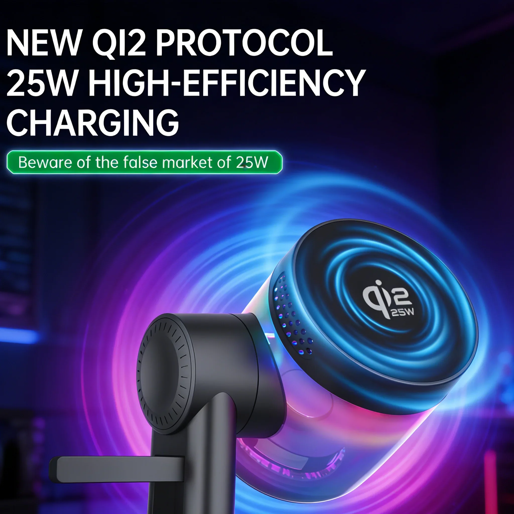 Multifunction RGB Light Bluetooth Speaker 25W Qi2.2 Wireless Charger Stand For iPhone17 16 15 14 PRO MAX For Apple Watch Airpods