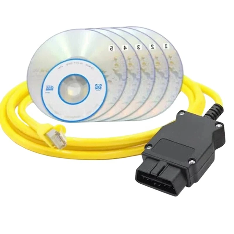 A95E-Diagnostic Coding Tool With CD For BMW F-Series Refresh Ethernet ENET Hidden Data ICOM OBD2 Scanner ENET Cable