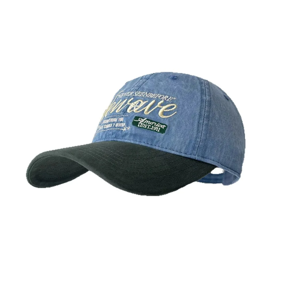 

Повседневная корейская бейсбольная кепка с буквенным принтом, джинсовая фуражка с вышивкой Y2k, кепка с козырьком Snapback для подростков