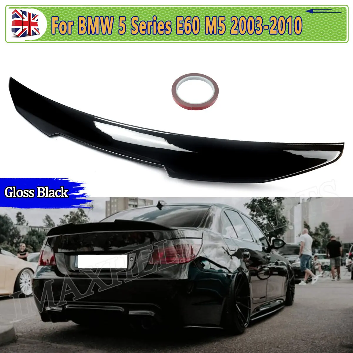 

ГЛЯНЦЕВЫЙ ЧЕРНЫЙ спойлер для хвостовой губы ДЛЯ BMW 5 SERIES E60 520i 525d 530i 535i ЗАДНЯЯ БОТИНКА КРЫЛЬЕ СПОЙЛЕР PSM СТИЛЬ ремонт 2004-2010