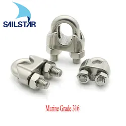 Stainless Steel U Type Clamps, 316 Wire Rope Clip, Cable Bolts, Rigging Hardware, M2-M32