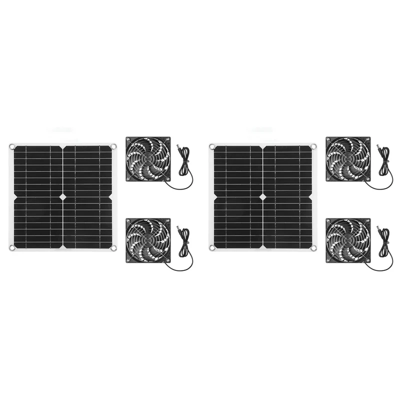

A72T 2X Вентилятор с питанием от солнечной панели 11-дюймовый вентилятор Солнечный вытяжной вентилятор для домашних животных, птиц, теплицы, крыши автофургона с 2 вентиляторами