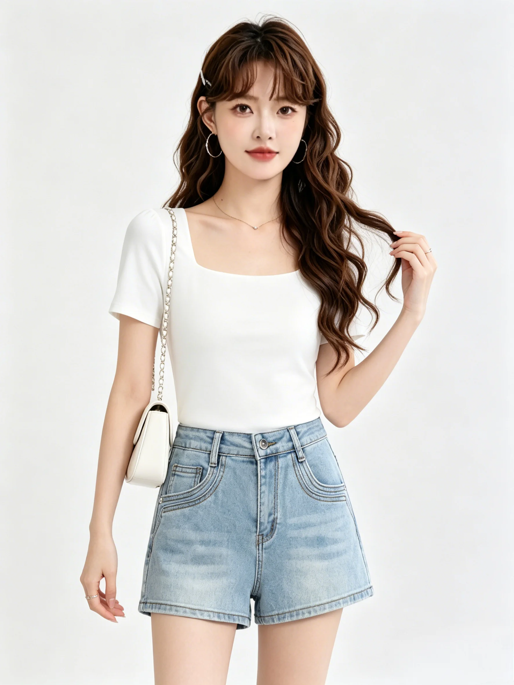 High Waist Wide Leg Short Jeans Women's Summer Slimming Fashionable Washed Denim Shorts Trendy Loose Fit All-Match Korean Style