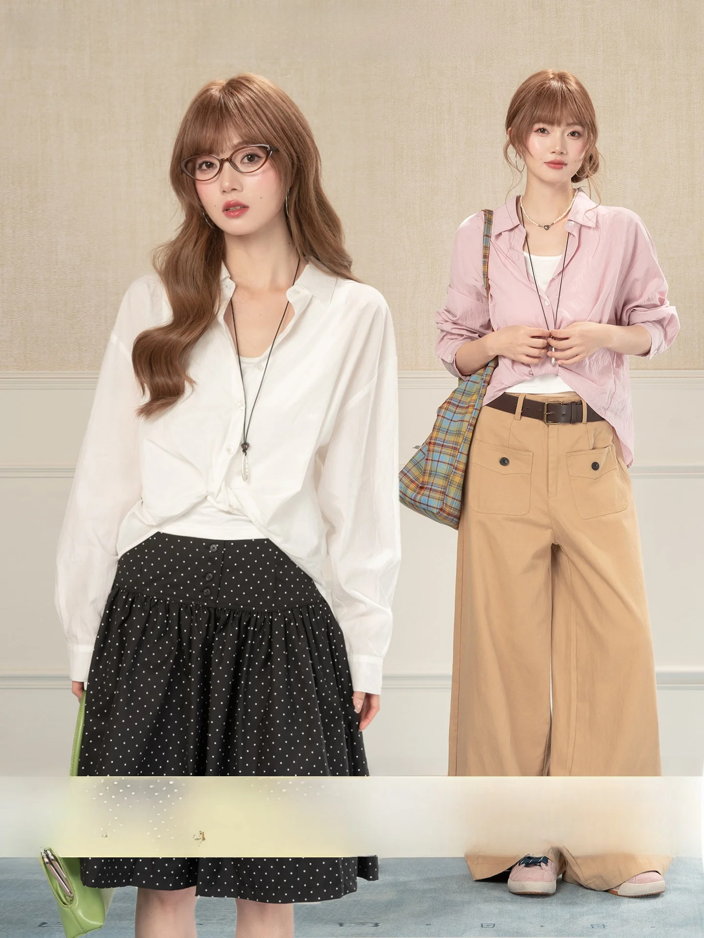 

Новинка! Комплект из двух предметов: однотонная рубашка с узлом и жилет без рукавов. Женский весенний новый свободный универсальный повседневный комплект: рубашка с длинным рукавом.