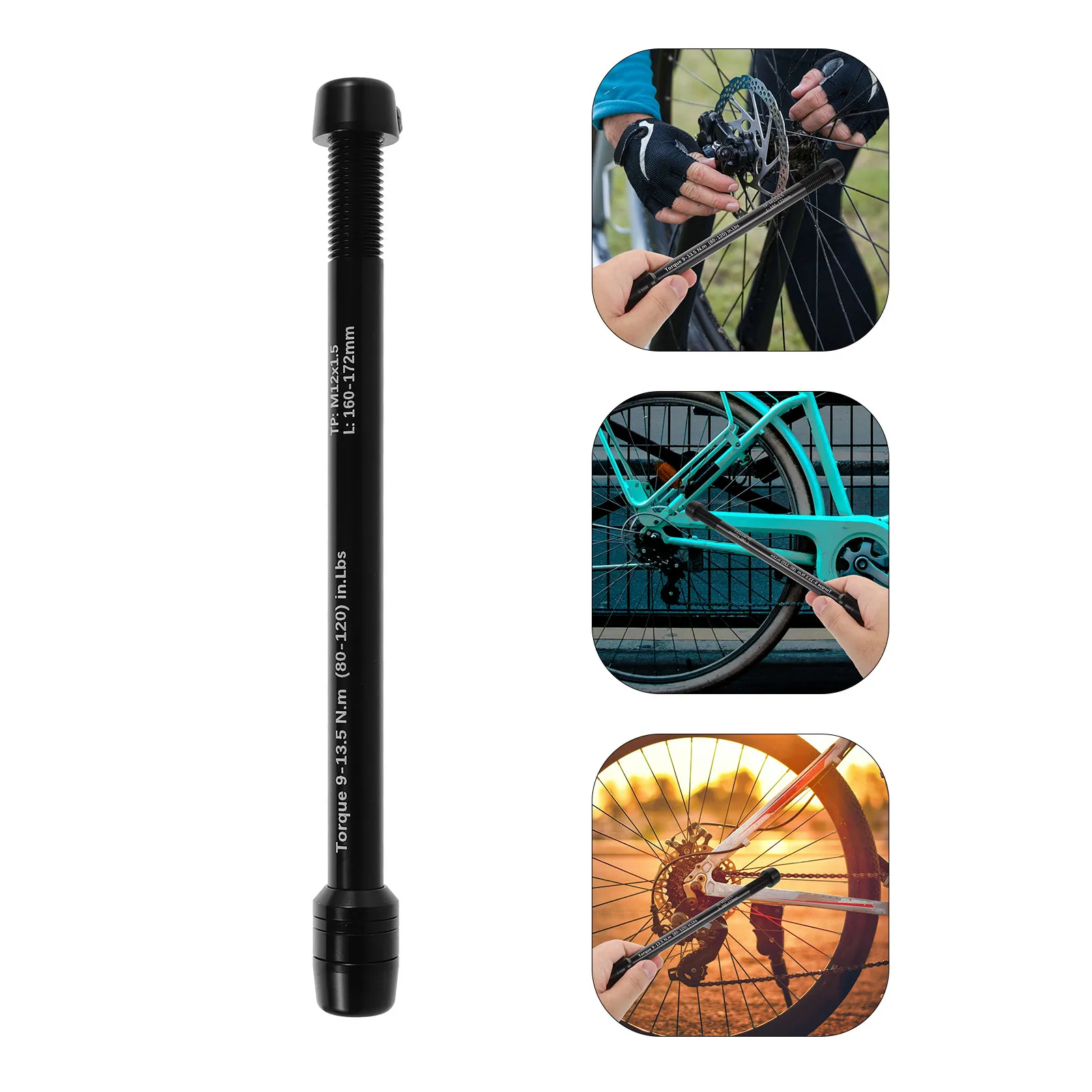 

M12x1.5 Thru Axle Bike Adapter Bicycle Thru Axle Rod Rear Wheel Trainer Shaft Adapter Cycling Indoor Trainer Axles Replacement