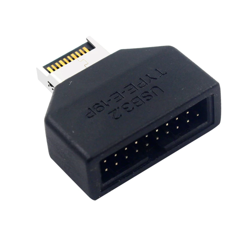 USB3.2 Type-E 20Pin to USB 19P Converter Connector for Chassis Front USB Type A Type C Extension Adapter for Desktop Motherboard