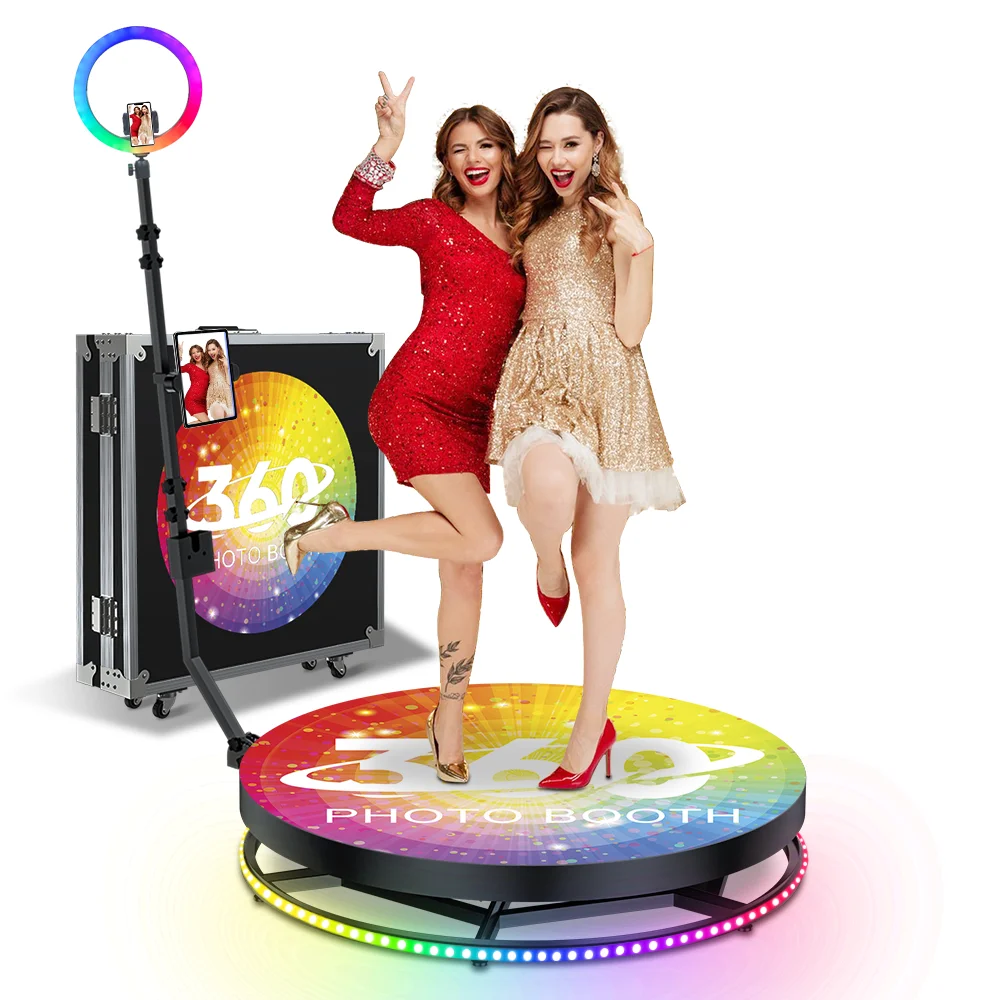 

Spin Camera 360 Photo Booth Rotating Automatic Selfie Digital PhotoBooth 360 Degrees Set LOGO 100cm 115cm Machine Party Wedding